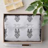 Zwarte korset lingerie winkel logo tissuepapier (Geschenk)