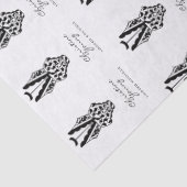 Zwarte korset lingerie winkel logo tissuepapier (Detail)
