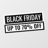 Zwarte korting op vrijdag Eyecatch Plain Store Sig Raamsticker (Vel)