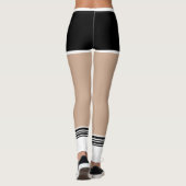 Zwarte korven van gym-klasse met Sokken Leggings (Achterkant)