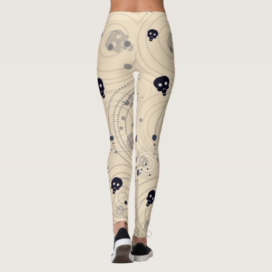 Zwarte kosmische suikerschillen leggings (Achterkant)