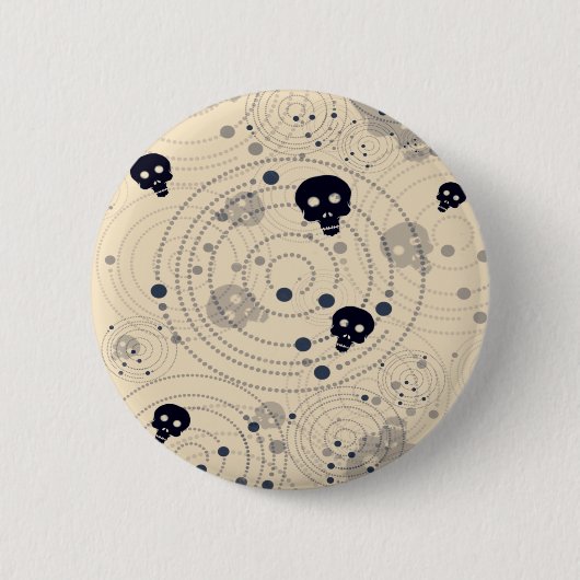 Zwarte kosmische suikerschillen ronde button 5,7 cm (Voorkant)