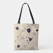 Zwarte kosmische suikerschillen tote bag (Achterkant)