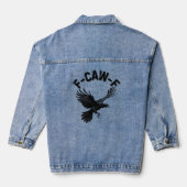 Zwarte kraai denim jacket (Achterkant)