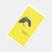 Zwarte kraai en haiku servet (Hoek)