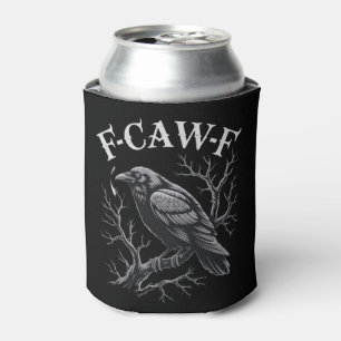 Zwarte Kraai F-Caw-F Grappige Zwarte Vogel Maan Go Blikjeskoeler