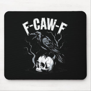 Zwarte Kraai F-caw-f Grappige Zwarte Vogel Schedel Muismat