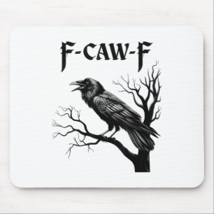 Zwarte kraai, F-caw-f Zwarte vogel Muismat