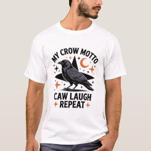 Zwarte Kraai F Kraai F, Grappige Vogel Sarcasme T-shirt