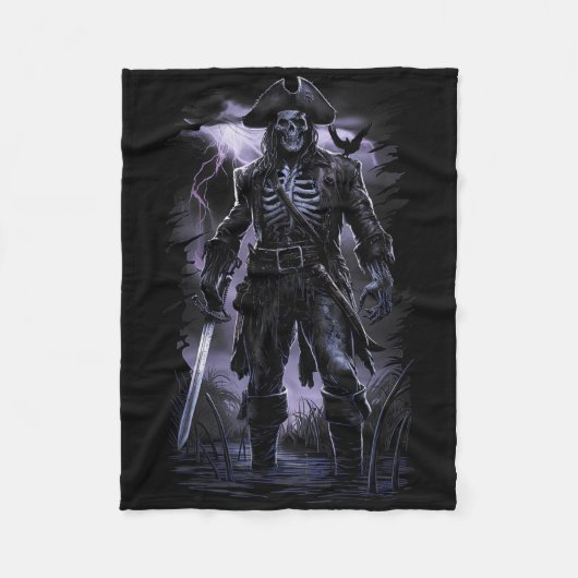 zwarte kraai fleece deken (Voorkant)
