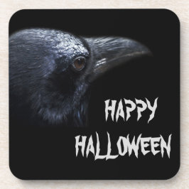 Zwarte Kraai Halloween Harde plastic onderzetter
