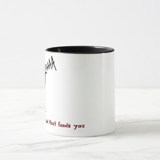 Zwarte kraai illustratie - Gotische stijl Art Desi Mok (Midden)