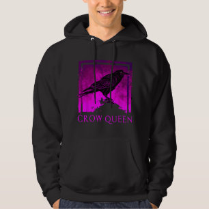 Zwarte Kraai Koningin Vogelspotten Idee Raaf Kraai Hoodie