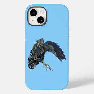 Zwarte Kraai Master of Time Illustratie Hemelsblau Case-Mate iPhone 14 Hoesje