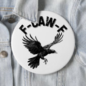Zwarte kraai ronde button 6,0 cm (In situ)