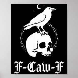 Zwarte Kraai Zwarte Raaf Vogel Gotische Kunst Humo Poster