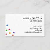 Zwarte kraaien en sterren leraar Kindergarten-aann Visitekaartje (Achterkant)