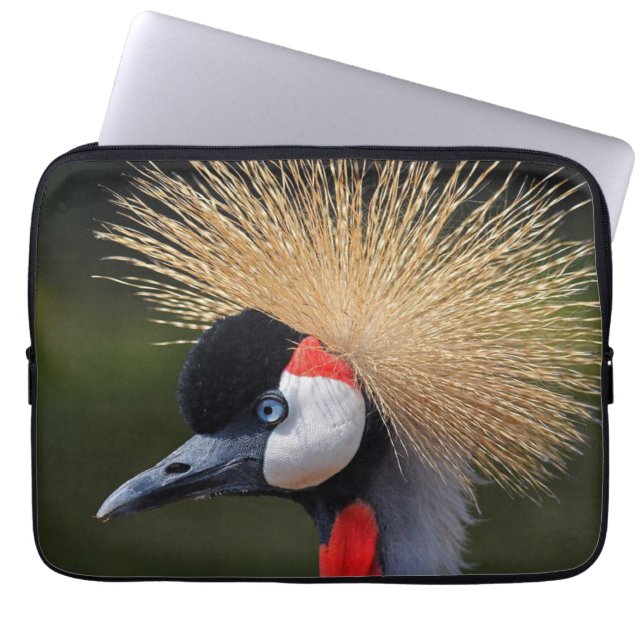 Zwarte kraan laptop sleeve (Voorkant)