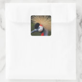 Zwarte kraan vierkante sticker (Tas)