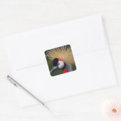 Zwarte kraan vierkante sticker (Envelop)