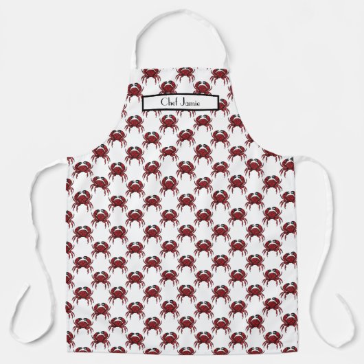 zwarte krab #1 Tekening Schort (Voorkant)