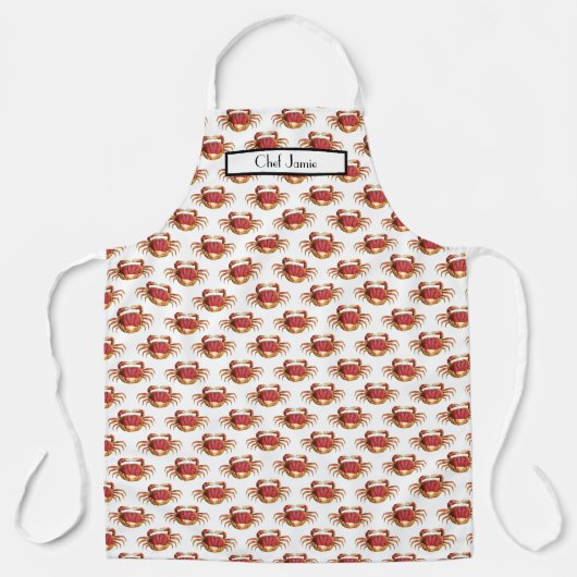  zwarte krab #2 Tekening Schort (Voorkant)