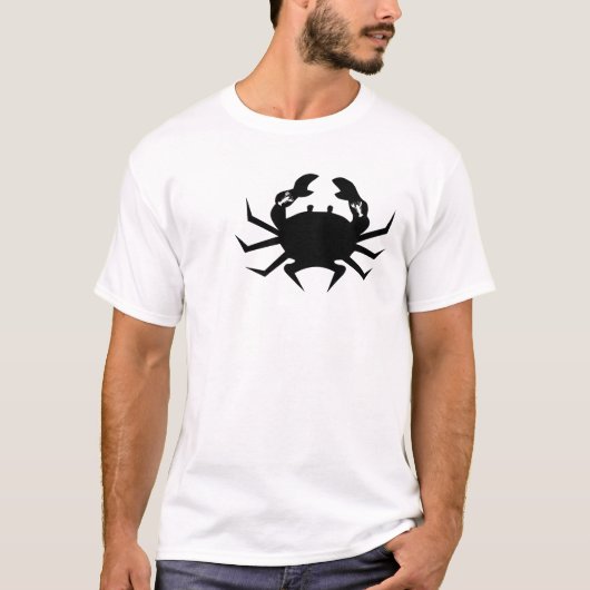 zwarte krab t-shirt (Voorkant)