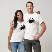 zwarte krab t-shirt (Unisex)