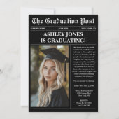 Zwarte krant Foto Afstuderen Kaart (Voorkant)