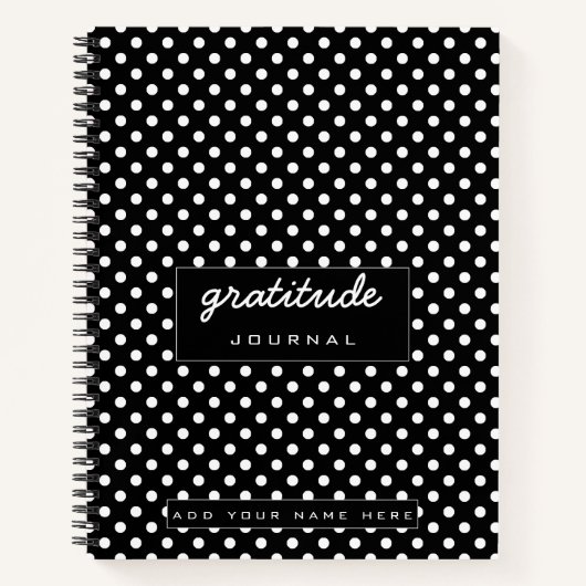 zwarte krant poka dot danktude notitieboek (Voorkant)
