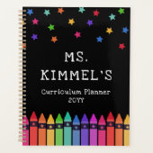 Zwarte Krayons en leerplan leerplank Planner (Voorkant)