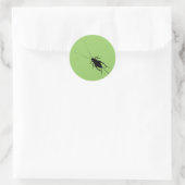 Zwarte Krekel Ronde Sticker (Tas)