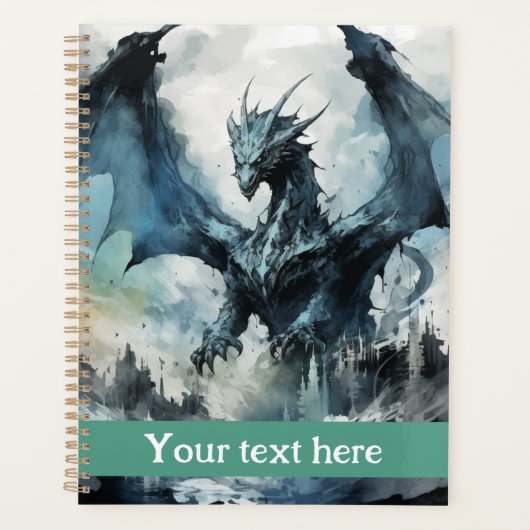 Zwarte krijger Draak 2 Planner (Voorkant)