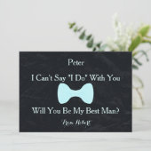 Zwarte krijtbordboog word jij mijn Bestman Kaart (Staand voorkant)