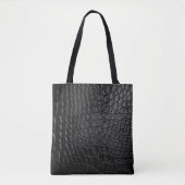 zwarte krokodil-Canvas tas (Voorkant)