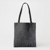 zwarte krokodil-Canvas tas (Voorkant)