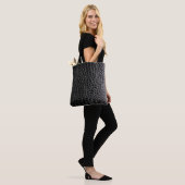zwarte krokodil-Canvas tas (Op model)