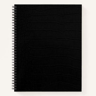 Zwarte krokodil huid print notitieboek