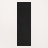 Zwarte krokodil huid print yogamat (Voorkant)