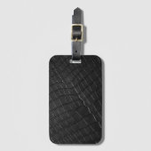 Zwarte krokodillederafdruk, bagagelabel (Voorkant (verticaal))