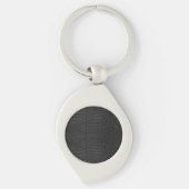 Zwarte Krokodillen Leerprint Sleutelhanger (Voorkant)