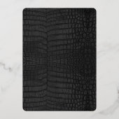 Zwarte krokodillenleer Print Happy Holiday Kaart (Achterkant)