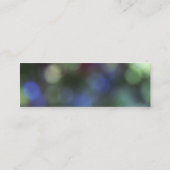Zwarte Kromme over Groene & Paarse Bokeh Mini Visitekaartje (Achterkant)