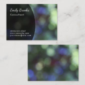 Zwarte Kromme over Groene & Paarse Bokeh Visitekaartje (Voorkant / Achterkant)