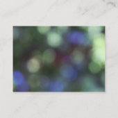 Zwarte Kromme over Groene & Paarse Bokeh Visitekaartje (Achterkant)