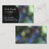 Zwarte Kromme over Groene & Paarse Bokeh Visitekaartje (Voorkant / Achterkant)