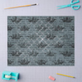 Zwarte kronen en schrijven op blauwe ontkoppeling tissuepapier (Craft)