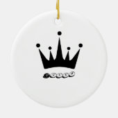 Zwarte Kroon Koningin Tekst Stijl Keramische Cirke Keramisch Ornament (Achterkant)