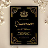  zwarte  kroon Quinceanera Kaart