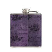  zwarte kroon Royalty Donk Paars Heupfles (Achterkant)